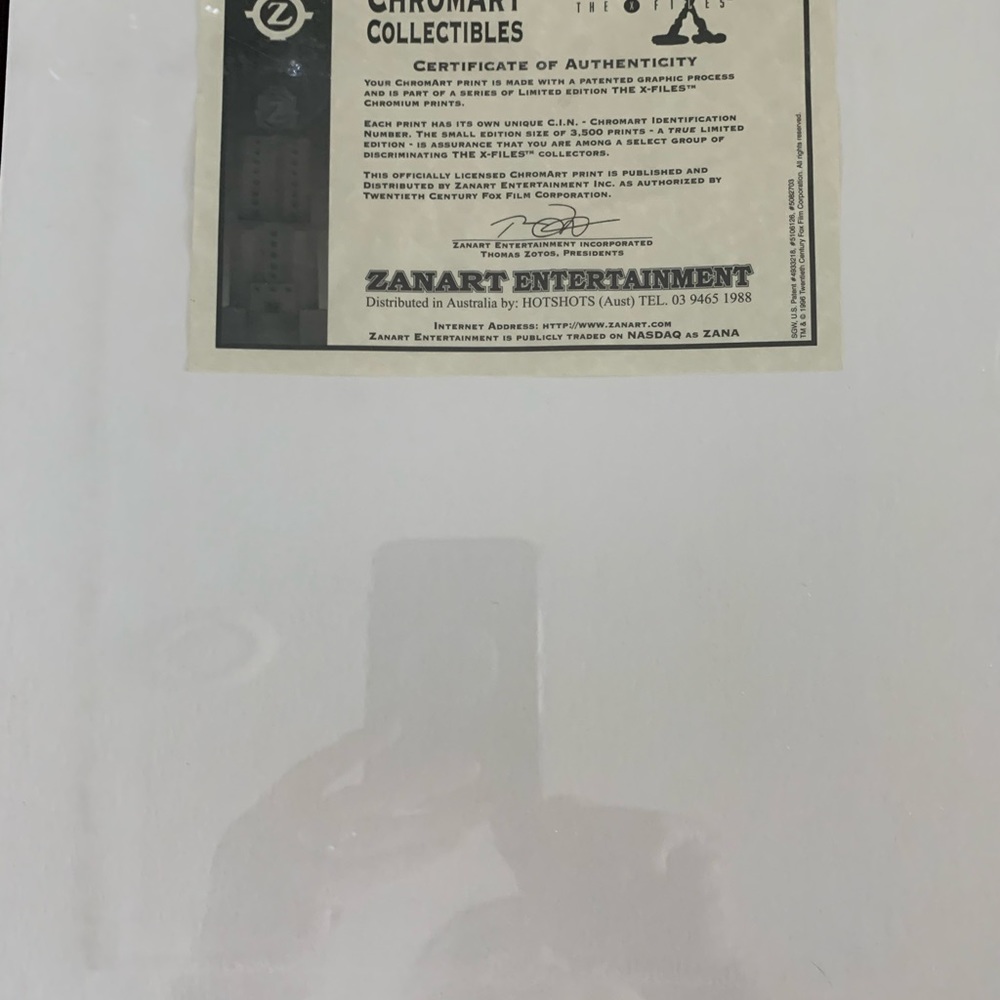 1996 X-Files ChromeArt Collectible TWO 8"x10" Matted Print - Picture 3 of 6